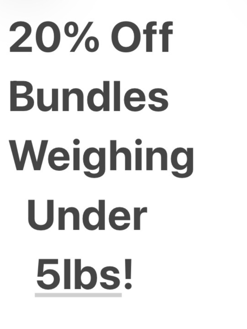 Under 5lbs Discount